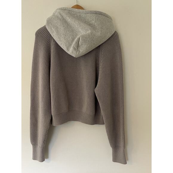 Alexander Wang Utility Layered Style Hoodie Sweater Pullover In Grey M $425 - Picture 10 of 11